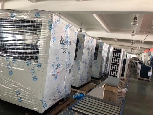 Anúncio publicitário da bomba de calor 37kw do nascente de água da fonte de ar do CO2 R744 para a água quente