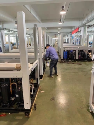Unidade alta 150Kw da bomba de calor da BOBINA da cascata para o líquido refrigerante de R410A R134a